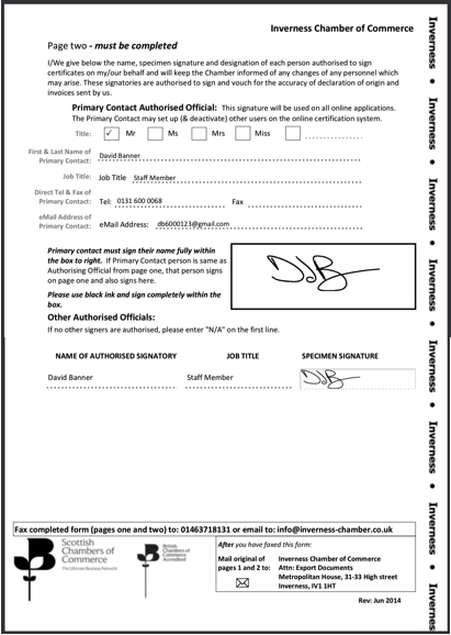 Inverness Chamber Formal Undertaking Page 2